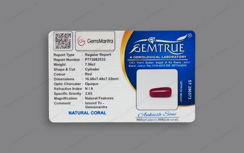 Red Coral - 7.96 Carats