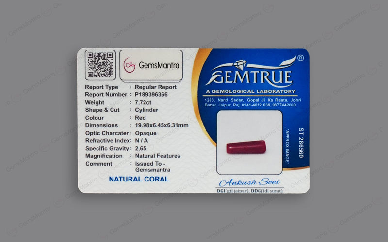 Red Coral - 7.72 Carats