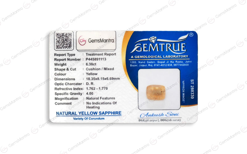 Yellow Sapphire - 6.38 Carats