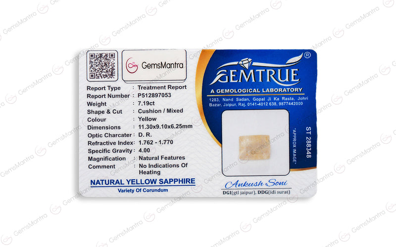 Yellow Sapphire - 7.19 Carats