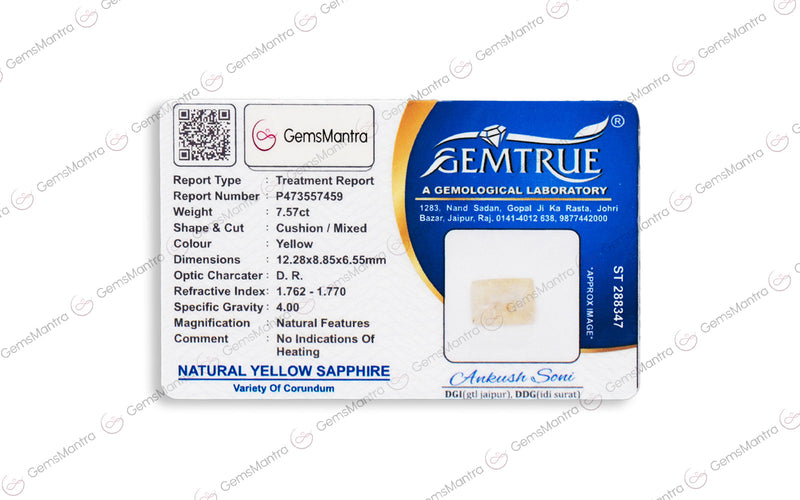 Yellow Sapphire - 7.57 Carats