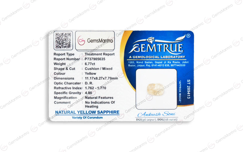 Yellow Sapphire - 6.77 Carats
