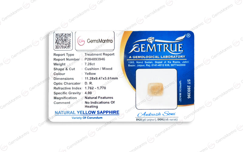Yellow Sapphire - 7.28 Carats