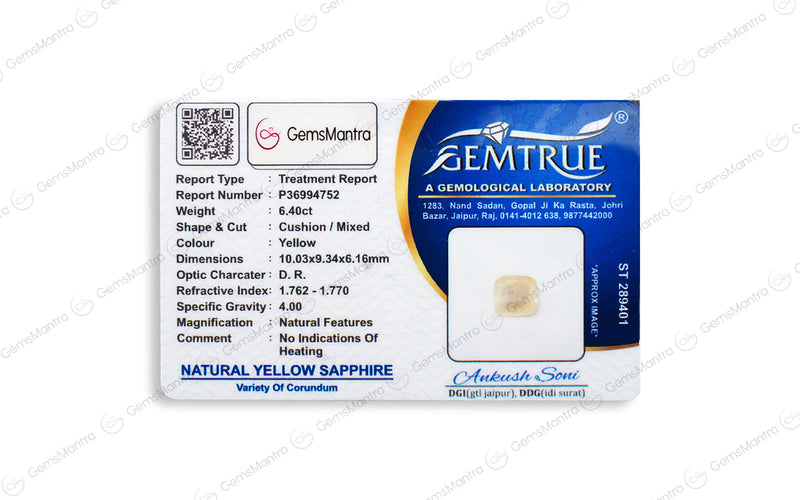 Yellow Sapphire - 6.4 Carats