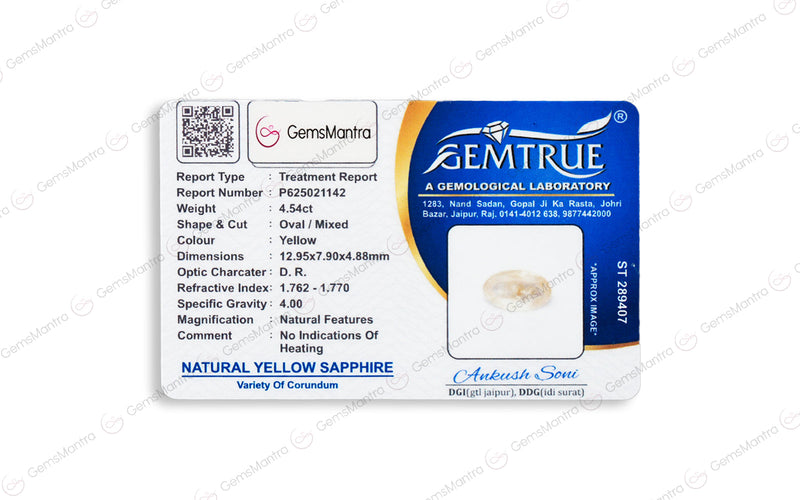 Yellow Sapphire - 4.54 Carats