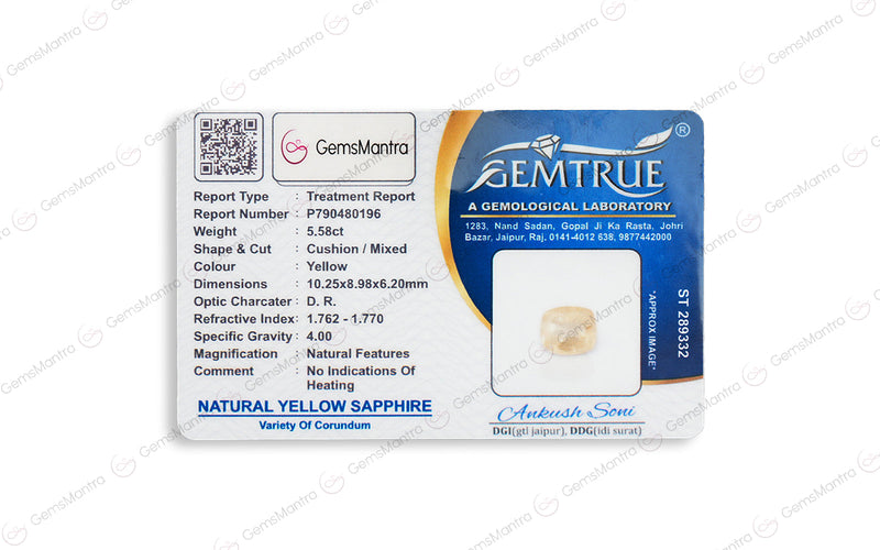 Yellow Sapphire - 5.58 Carats