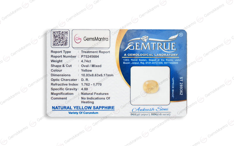 Yellow Sapphire - 4.74 Carats