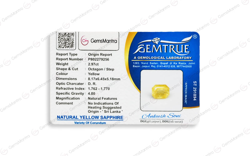 Yellow Sapphire - 2.97 Carats