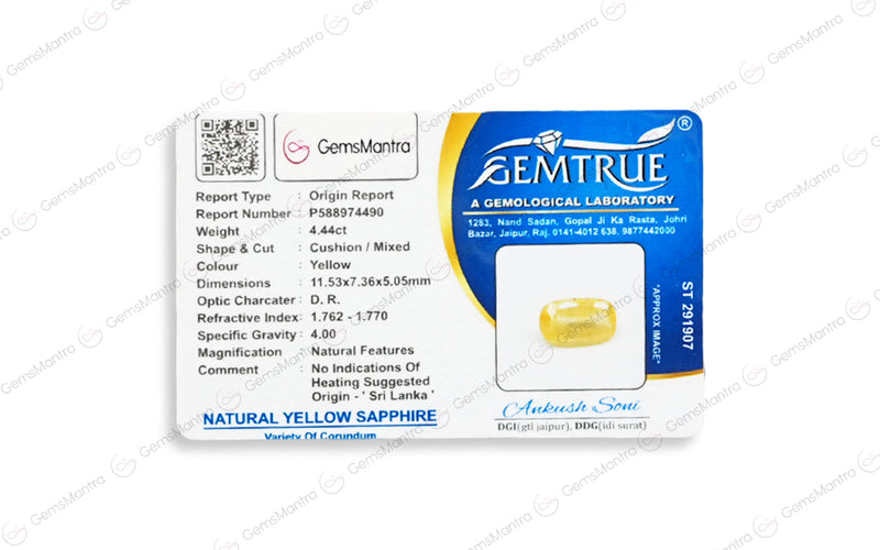 Yellow Sapphire - 4.44 Carats