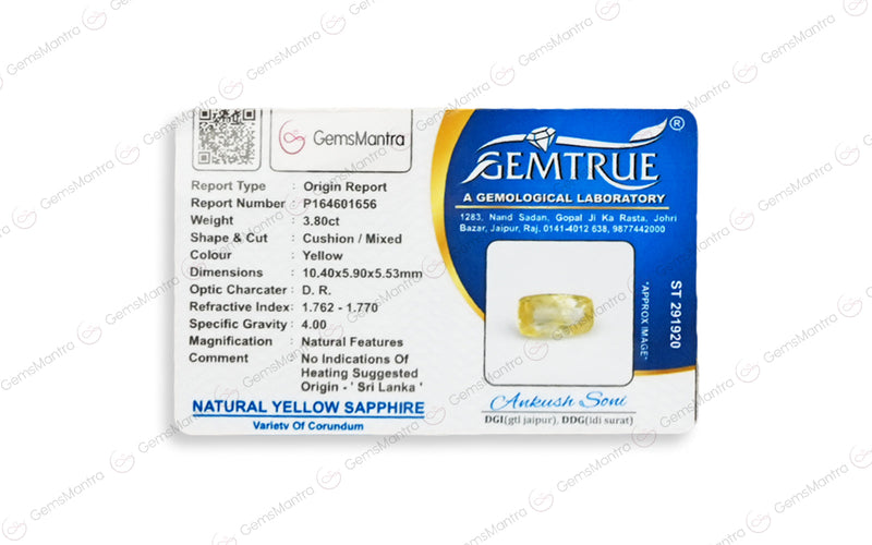 Yellow Sapphire - 3.8 Carats