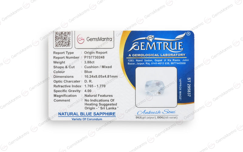 Blue Sapphire - 3.88 Carats