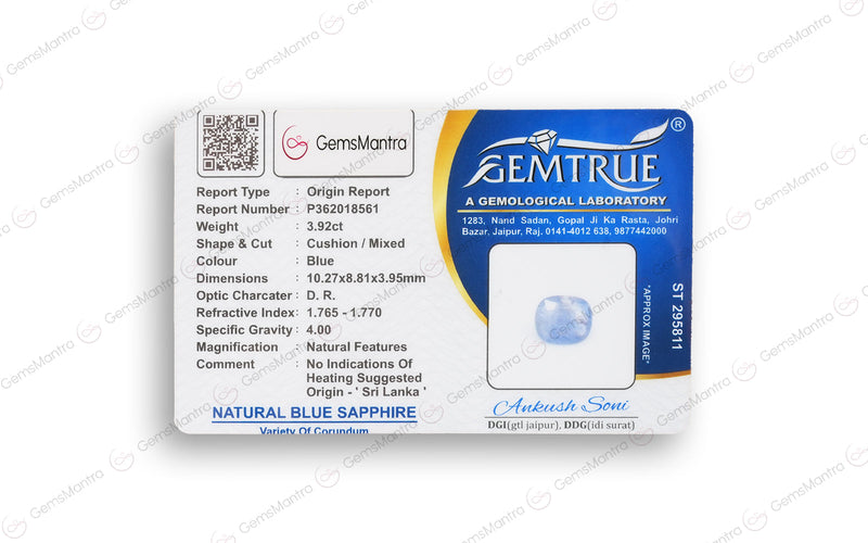 Blue Sapphire - 3.92 Carats