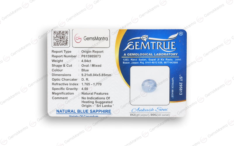 Blue Sapphire - 4.04 Carats