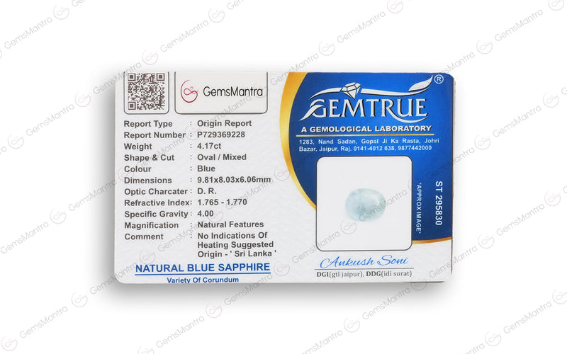 Blue Sapphire - 4.17 Carats