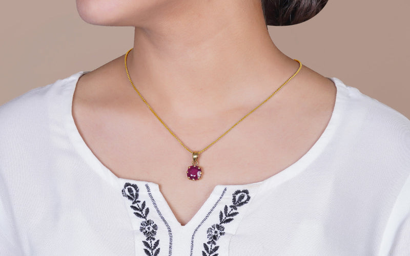 Glass Filled Ruby Pendant - 8.37 Carats