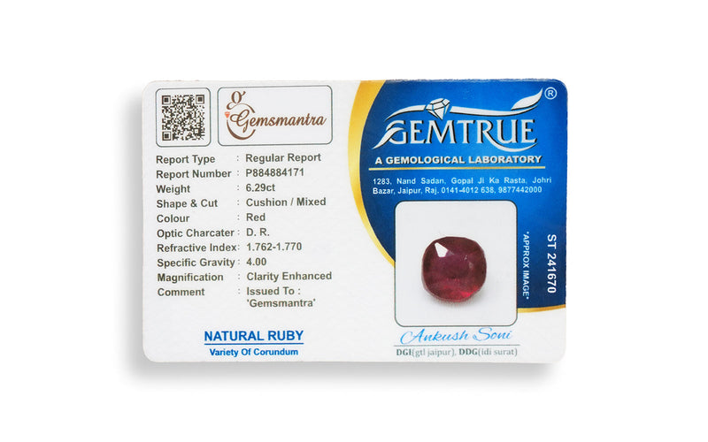 Glass Filled Ruby Pendant - 6.29 Carats