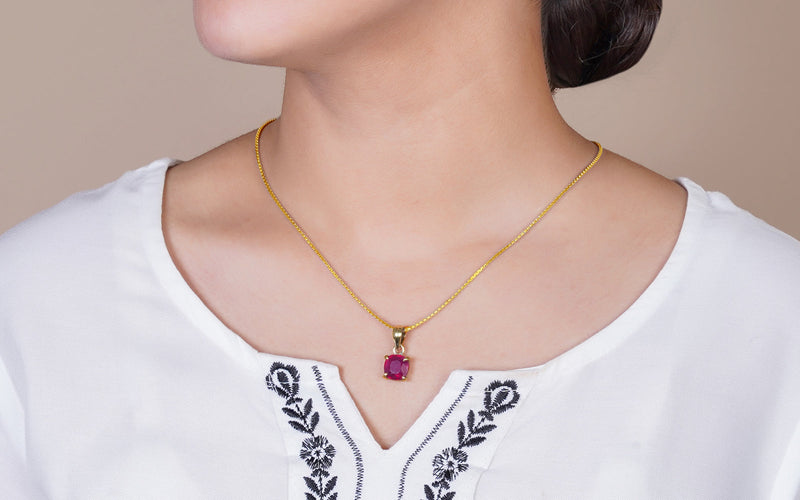 Glass Filled Ruby Pendant - 6.29 Carats