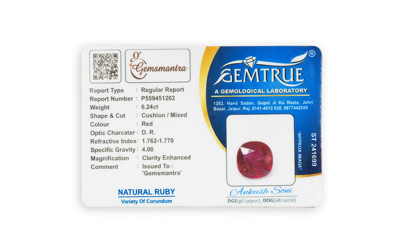 Glass Filled Ruby Pendant - 6.24 Carats