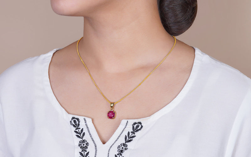 Glass Filled Ruby Pendant - 6.06 Carats