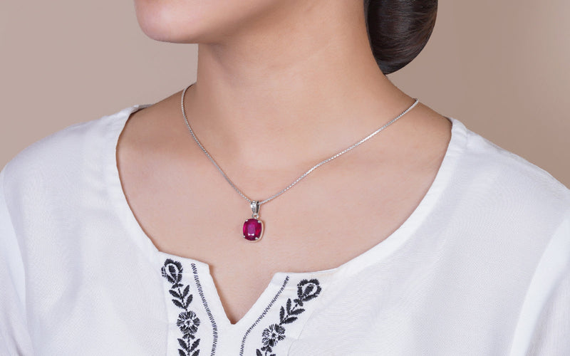Glass Filled Ruby Pendant - 9.1 Carats