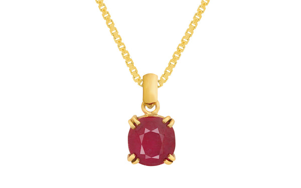 Glass Filled Ruby Pendant - 9 Carats