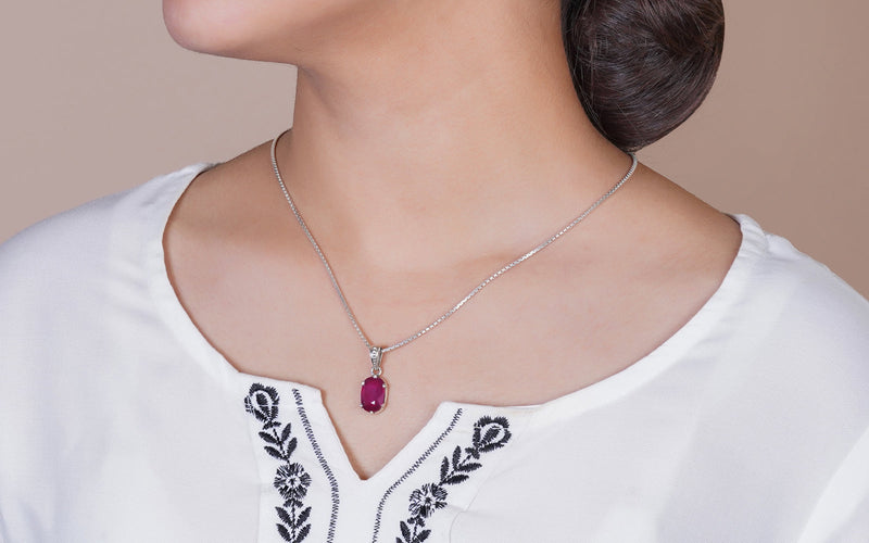 Glass Filled Ruby Pendant - 6.75 Carats