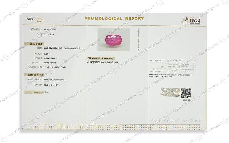 Burmese Ruby - 5.49 Carats