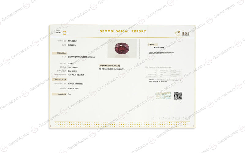 Mozambique Ruby - 5.06 Carats