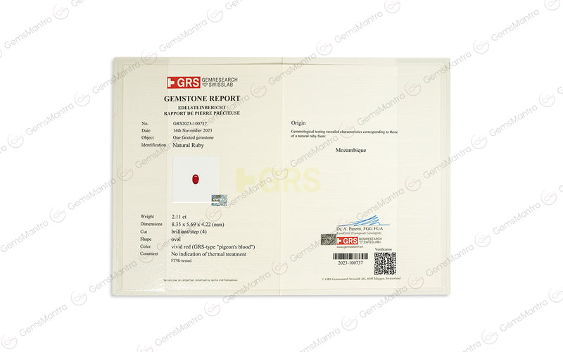 Mozambique Ruby - 2.11 Carats