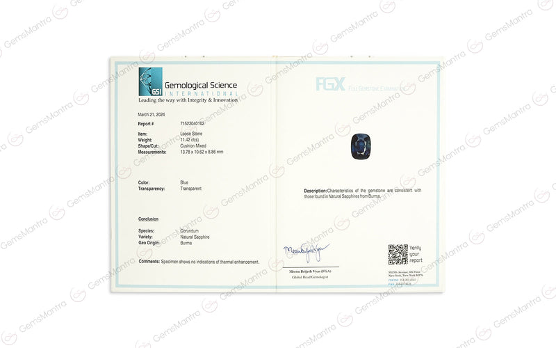 Blue Sapphire - 11.42 Carats
