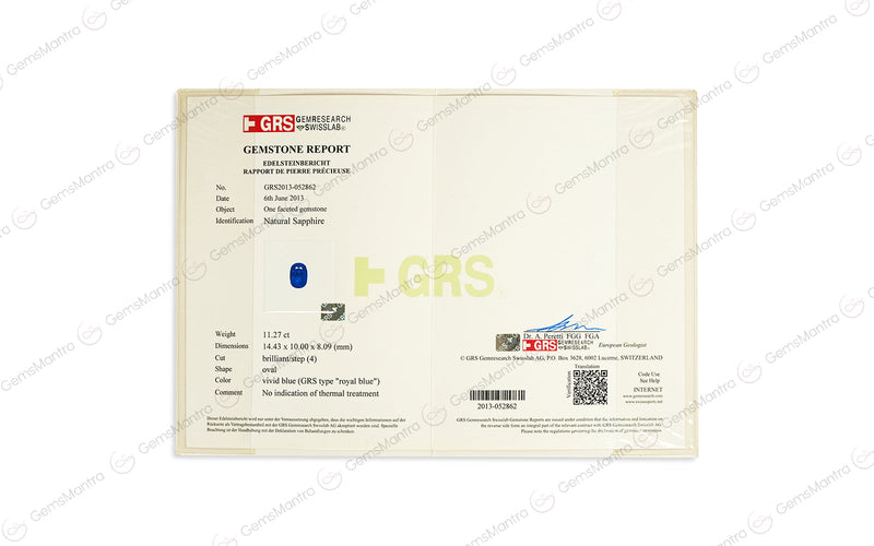Blue Sapphire - 11.27 Carats