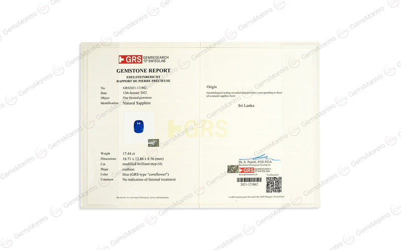 Blue Sapphire - 17.44 Carats