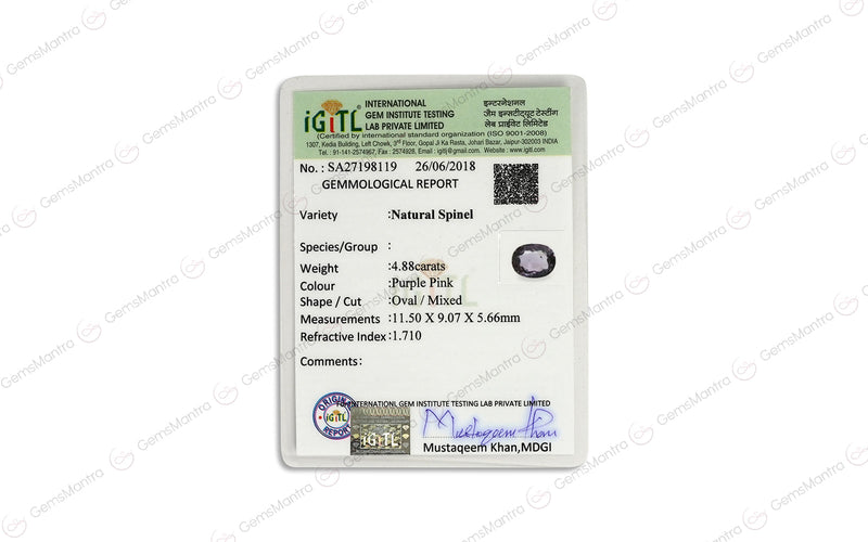 Purple Spinel - 4.88 Carats