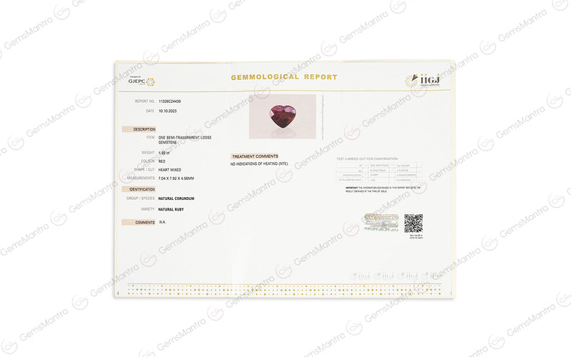 Ruby - 1.92 Carats