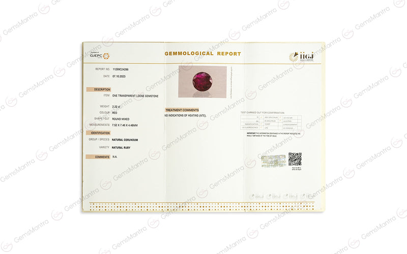 Ruby - 2.22 Carats