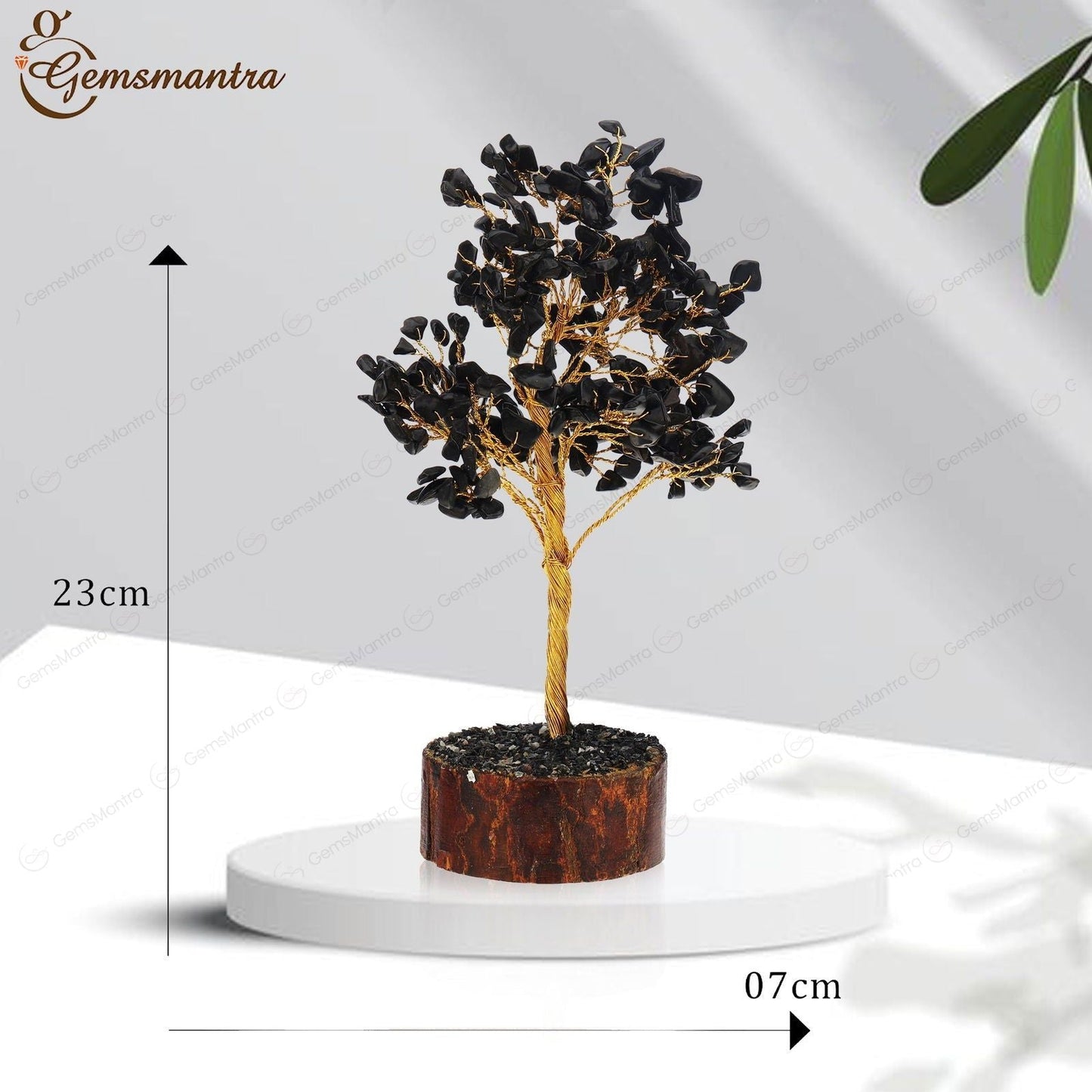 Large Black Agate Crystal Tree