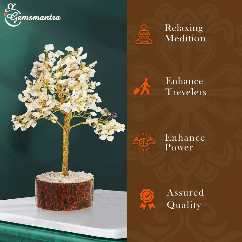 Large Rainbow Moonstone Crystal Tree