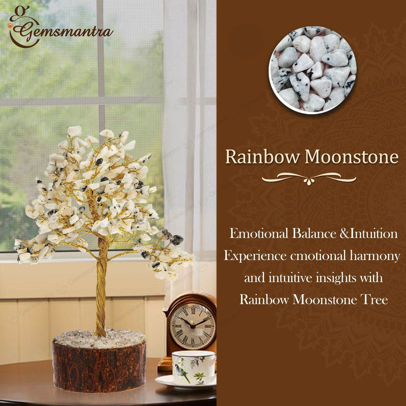 Large Rainbow Moonstone Crystal Tree