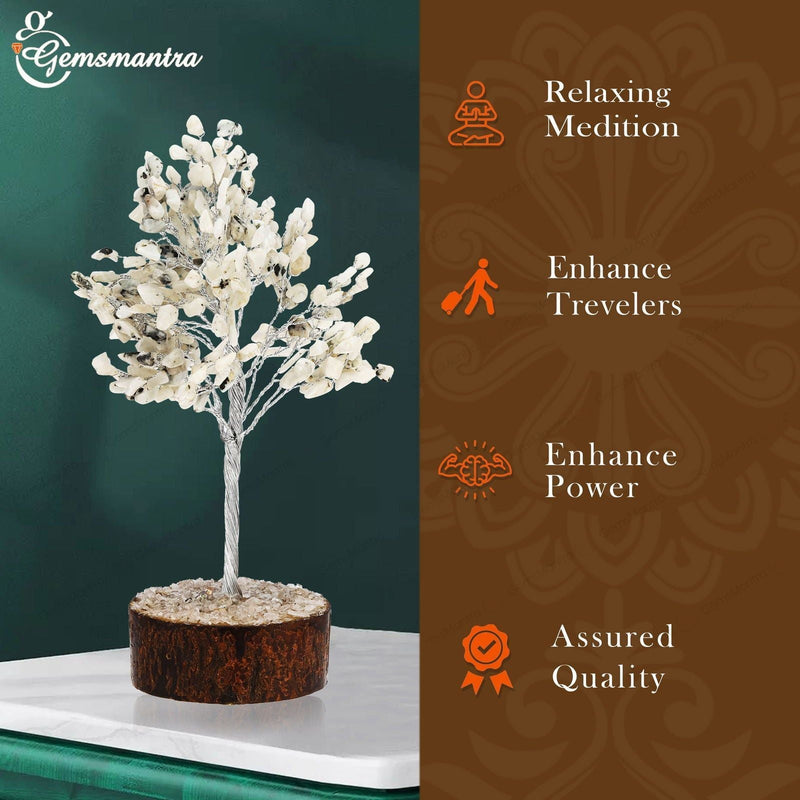 Large Rainbow Moonstone Crystal Tree