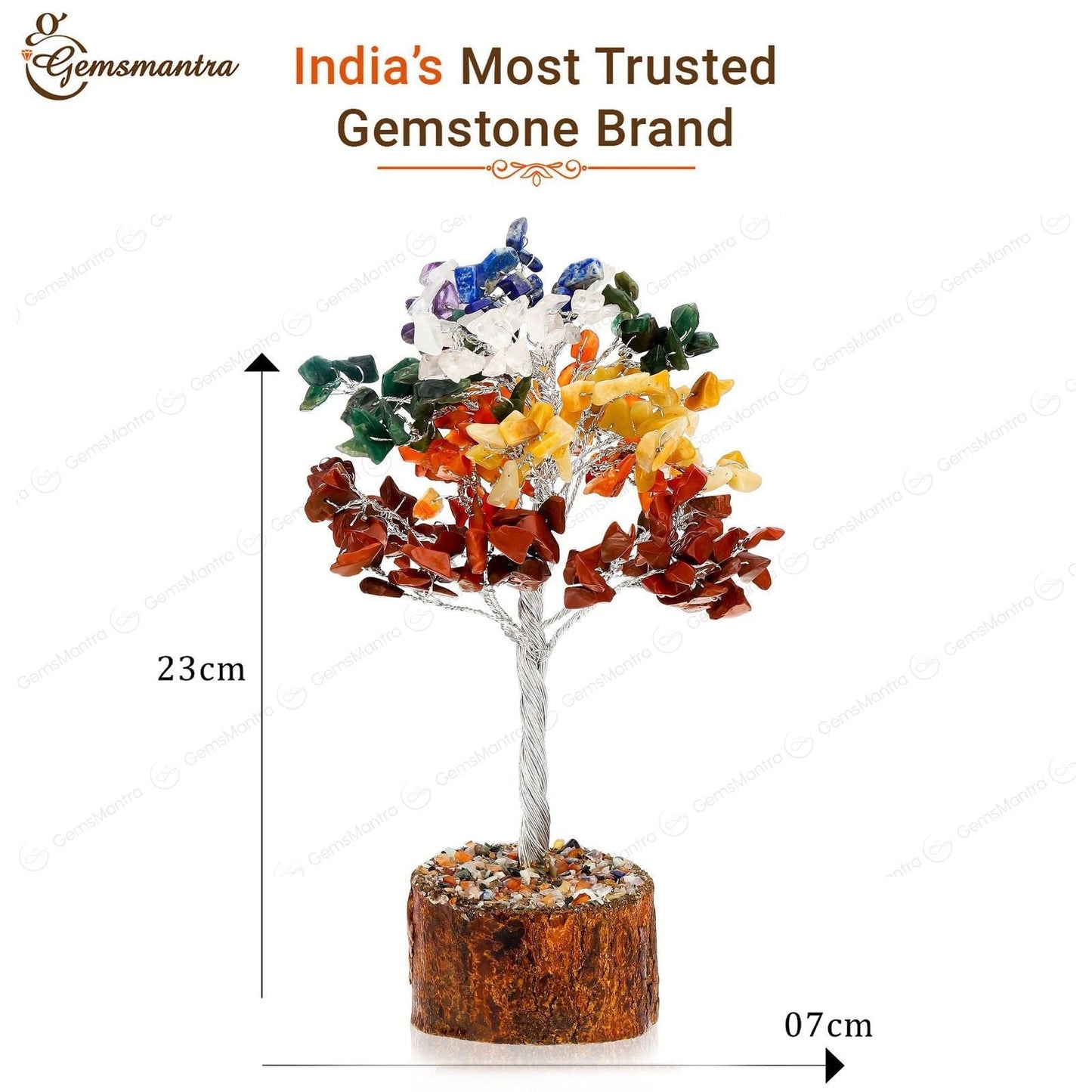 Large Seven Chakra Crystal Tree