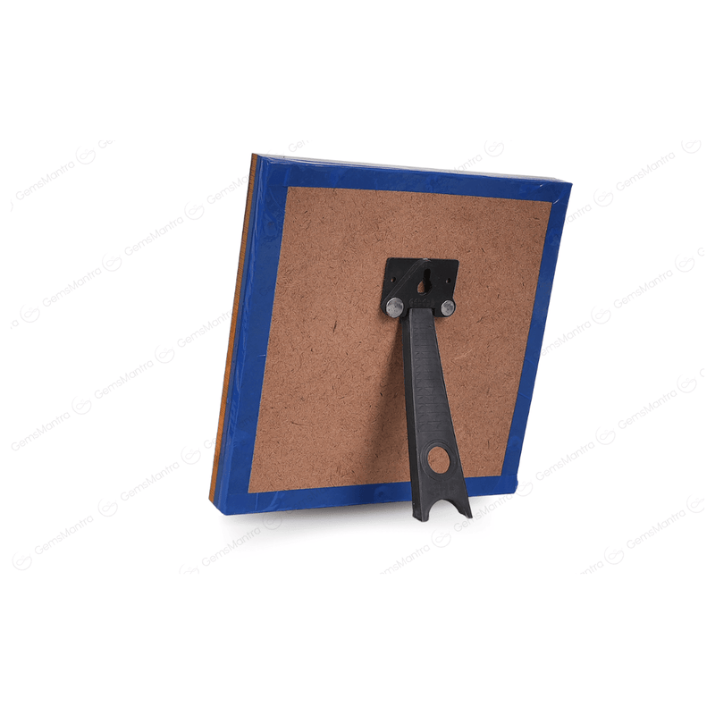 Pyrite Dust Frame With 7 Chakra Symbol Carved Selenite Plate