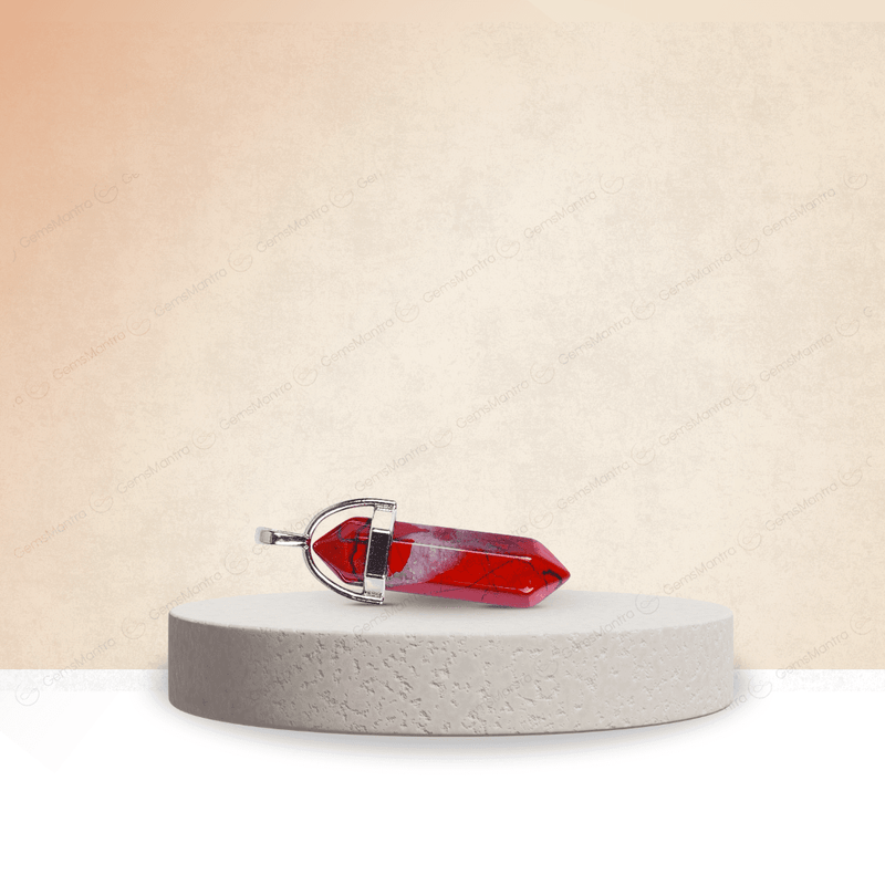 Red Jasper Double Terminated Pencil Pendant