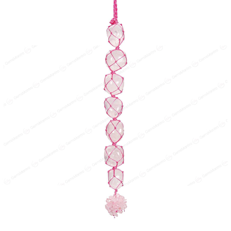 Rose Quartz Tumbled Hanging