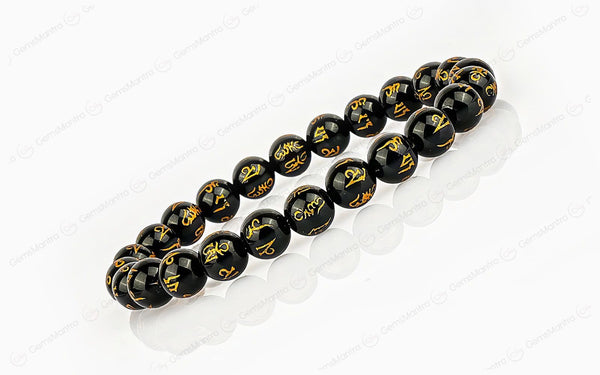 Black Om Mani Bracelet