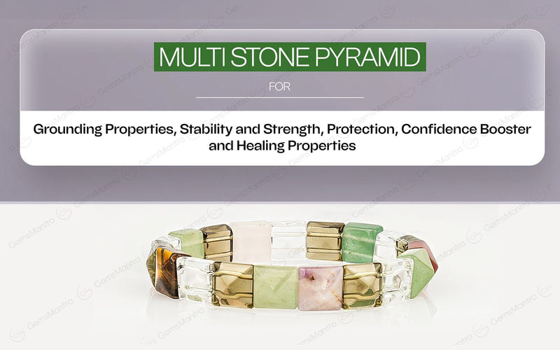 Multi Stone Pyramid Bracelet