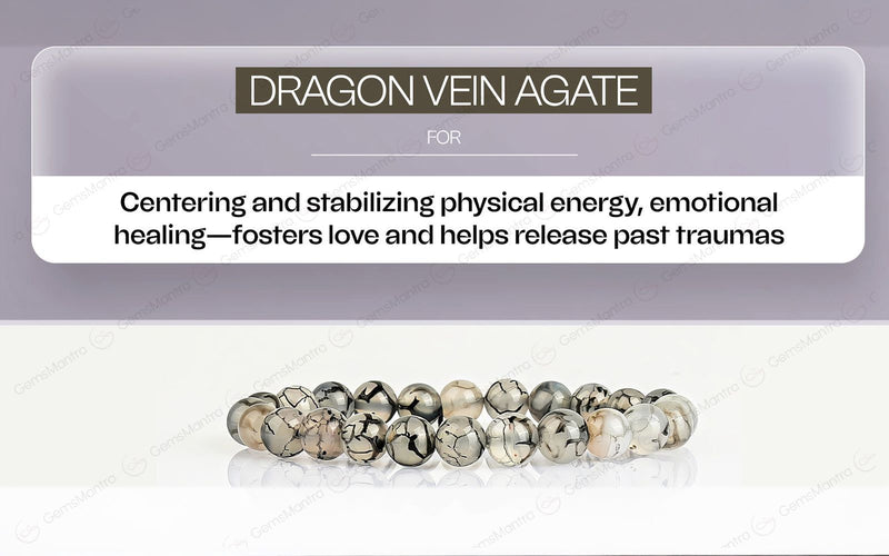 Dragon Vein Agate Bracelet