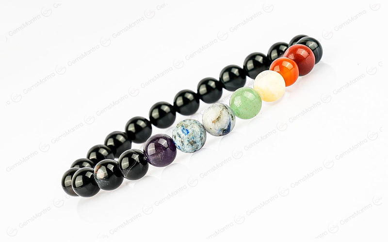7 Chakra Onyx Bracelet