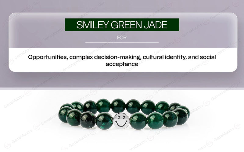 Smile Bracelet Green Jade