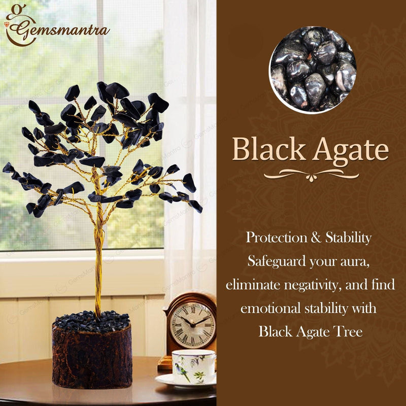 Small Black Agate Crystal Tree