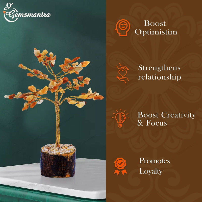 Small Golden Quartz Crystal Tree